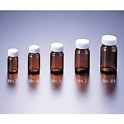 軽量規格瓶（褐色）No.10 100本 0621-80【マルエム】