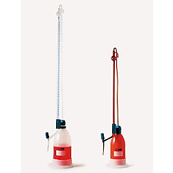 ISOLAB ポリ瓶式滴定ビュレット バルブコック付 25ml 青筋