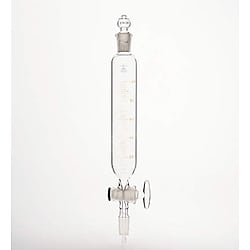 共通摺合せ分液ロート 円筒型 目盛付100ml 上15下15