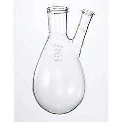 透明摺合せナス型フラスコ 二口 200ml