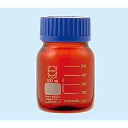 ねじ口瓶広口GLS-80 茶 250ml 青キャップ付