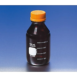 PYREX 広口メジューム瓶 茶 100ml PPキャップ付