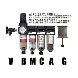 クリーンシステム（エアードライヤー、レギュレーター、フィルター2種）　ABCMシリーズ