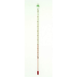 アルコール精密棒状温度計 0～100℃ 1/2目盛