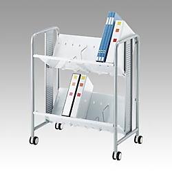 重量型ブックラックワゴン2段