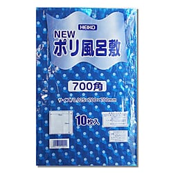 Nポリ風呂敷 700角 ブルー 水玉