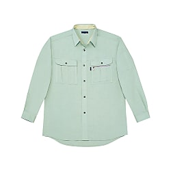 形態安定長袖シャツ（春夏用/緑・灰・青）
