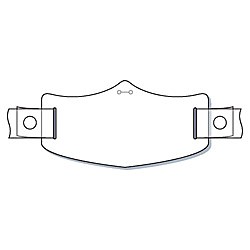e （イー） 帽章  （ヘルメット用バンド付） 無地