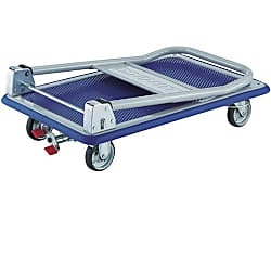 プレス製運搬車 ドンキーカート  （折りたたみハンドルタイプ・4輪リング式ストッパー付）