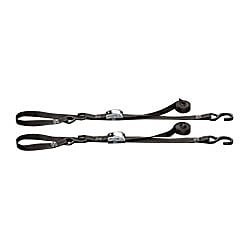 25mm×2.5m/180kg荷締ストラップ(黒/2本組)
