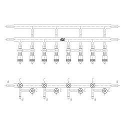 真空ライン(グリースレスバルブ仕様)溝付　芯棒PTFE　2212シリーズ
