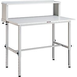 TRUSCO AEM型高さ調節作業台 1200X750 上棚付 W色