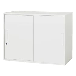 ダイシン 壁面収納庫 引戸型 上下兼用D450 ホワイト V945-07S