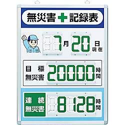 デジタル数字型無災害記録表（屋内用）  画像
