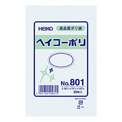 ポリ規格袋 ヘイコーポリ 80ミクロン厚 紐なし