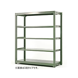 中量BLラック 500kg/H1800×W1500×D480×天地5段 単体 ライトグリーン