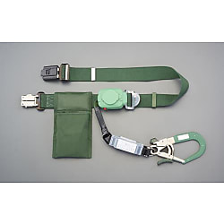 墜落制止用器具 ワンタッチ式（胴ベルト型／巻取式）グリーン