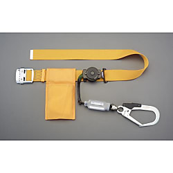 墜落制止用器具 スライド式（胴ベルト型／巻取式）イエロー