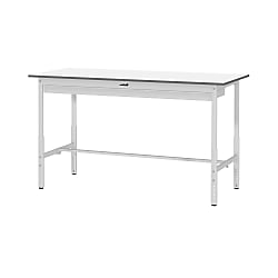 軽量作業台／ワークテーブル耐荷重150kg （高さ調整H900～1200・ワイド引出し付）