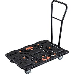 連結型樹脂製平台車 ビートル（脱着式ハンドル・とめたろう付）自在・固定タイプ（ストッパー付）