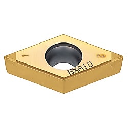 タンガロイ・CBN・2QP-DCGT-HS・55°ひし形・ポジ・穴有・旋削チップ 画像
