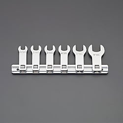 3/8"DR/6個組クロウフットレンチセット（ロング）EA618VJ