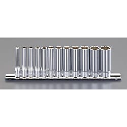 1/4"DR/4～14mmディープソケットセットEA618AH