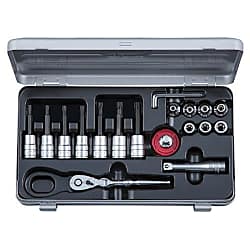 3/8"DRT型＆E型トルクスビットソケットレンチセットEA618P-61