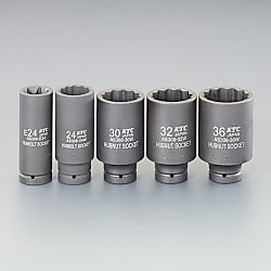 1/2"DRインパクト用ハブソケットセット（ハブナット/ハブボルト）EA164KH-1