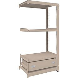 中量ボルトレス棚“M3型”（引出し付・300㎏タイプ、高さ1800mm）連結型