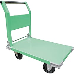 鋼板製片袖四輪運搬車（ハンドル折リ畳ミ式）