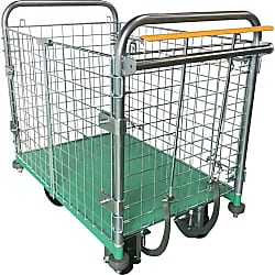 網付き台車 ハンドストッパー付きメッシュパックロール HS-K629