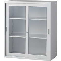 ユニット型壁面書庫（枠付ガラス引違い）