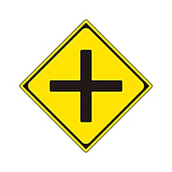 警戒標識（201-A） +型道路交差点 894-30B