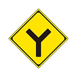 警戒標識（201-D） Y型道路交差点 894-33B