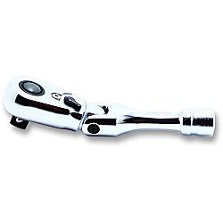 3/8"（9.5mm）SQ. プッシュボタン式首振りラチェットハンドル（ショート）