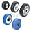 Black :Rubber, Blue: Urethane, Nylon . Color will changed depend on material you choose.