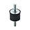 Anti-vibration Rubber Mounts Both Ends Threaded Type C-VV4025-23