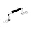 External Round Bar Handles With Rubber C-NUWANSL10-120-50-P