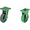 Casters - Cast iron with fixed/rotating plate, for outdoor use.