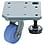 Casters - With integrated leveler, large plate.
