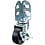 Casters - Synthetic rubber and Nylon, angle mounted, with rotation stop.