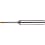 Molino de extremo de bola de carburo de cuello largo serie TSC, modelo de 3 flautas / cuello largo