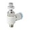 Flow Controls - Universal Elbow, Low Flow Rate, Resin & Brass, Knob Adjustment, JSC Series JSC180-M5AL
