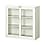 Library, Glass Sliding Door Bookcase Height 105–1110 mm