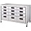 Stainless Steel Storage Cabinet Vertical Drawer-Attached Depth 600 mm Type