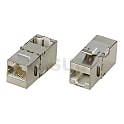 LANケーブル延長　シールド有　CAT6A/CAT6　パネルマウント　アングル（JJ中継アダプタ）