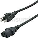 ACコード 固定長（PSE）両端付き,黒色（定格電流：7A）