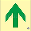 中輝度蓄光式床用誘導標識 070016 床16