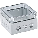 【穴加工対応】プラスチック 固定サイズ コントロールボックス （ノックアウト穴） SPCMシリーズ